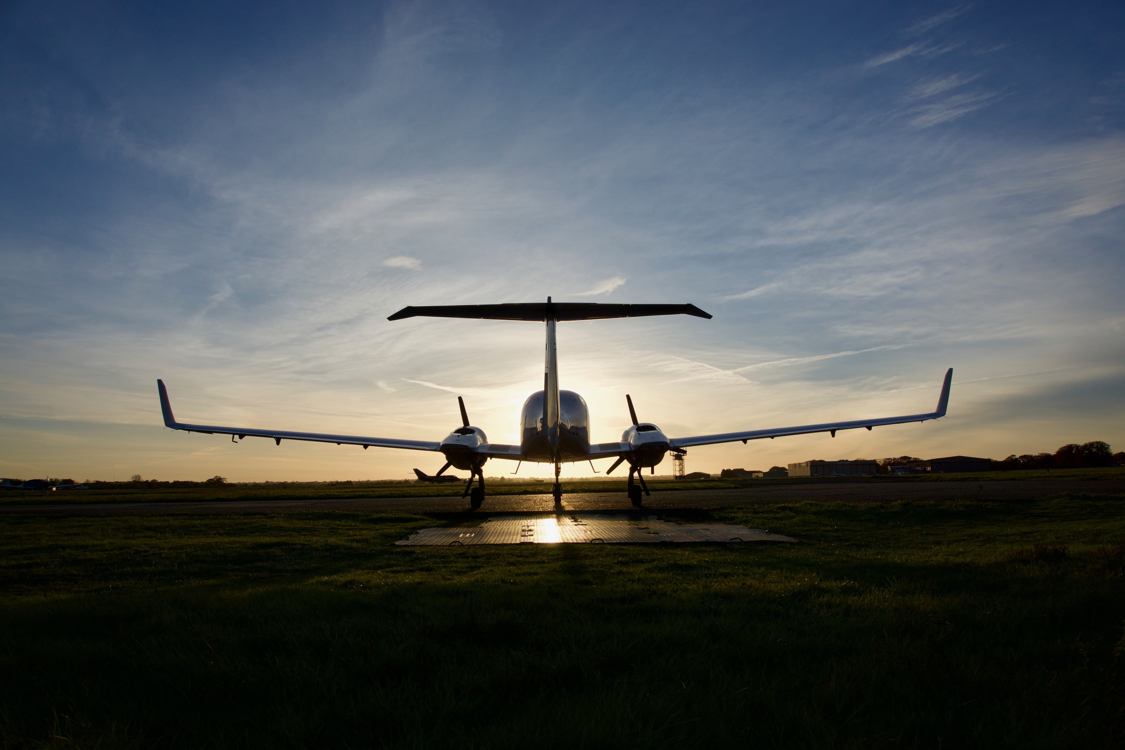Light aircraft in flight